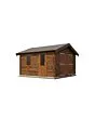 Lugarde Select | Tuinhuis Maurik met Garagedeur 400 x 400 | Keteldruk Bruin