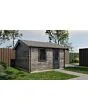 Lugarde Select | Tuinhuis Maurik met Garagedeur 400 x 400 | Keteldruk Grijs