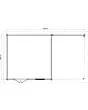 Lugarde Select | Tuinhuis Oosterbeek met Overkapping Rechts 400 + 300 x 400 | Keteldruk Grijs