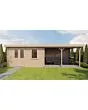 Lugarde Select | Tuinhuis Didam met Overkapping Rechts 400 + 400 x 400 | Onbehandeld