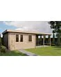 Lugarde Select | Tuinhuis Didam met Overkapping Rechts 400 + 400 x 400 | Onbehandeld