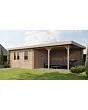 Lugarde Select | Tuinhuis Didam met Overkapping Rechts 400 + 400 x 400 | Onbehandeld