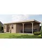 Lugarde Select | Tuinhuis Didam met Overkapping Rechts 400 + 400 x 400 | Onbehandeld