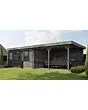 Lugarde Select | Tuinhuis Didam met Overkapping Rechts 400 + 400 x 400 | Keteldruk Grijs