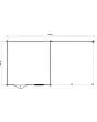 Lugarde Select | Tuinhuis Rozendaal met Overkapping Rechts 400 + 400 x 400 | Onbehandeld