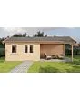 Lugarde Select | Tuinhuis Rozendaal met Overkapping Rechts 400 + 400 x 400 | Onbehandeld