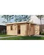Lugarde Select | Tuinhuis Lochem met Garagedeur 400 x 500 | Onbehandeld