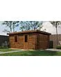 Lugarde Select | Tuinhuis Lochem met Garagedeur 400 x 500 | Keteldruk Bruin