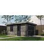 Lugarde Select | Tuinhuis Lochem met Garagedeur 400 x 500 | Keteldruk Grijs