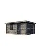 Lugarde Select | Tuinhuis Lochem met Garagedeur 400 x 500 | Keteldruk Grijs