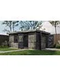 Lugarde Select | Tuinhuis Lochem met Garagedeur 400 x 500 | Keteldruk Grijs