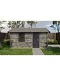 Lugarde Select | Tuinhuis Kesteren met Garagedeur 400 x 500 | Keteldruk Grijs