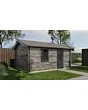 Lugarde Select | Tuinhuis Kesteren met Garagedeur 400 x 500 | Keteldruk Grijs