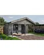Lugarde Select | Tuinhuis Heerde met Overkapping 500 + 200 x 300 | Keteldruk Grijs