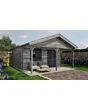 Lugarde Select | Tuinhuis Bennekom met Overkapping 500 + 200 x 400 | Keteldruk Grijs