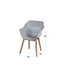 Hartman | Tuinstoel Sophie met Armleuningen Teak | Misty Grey