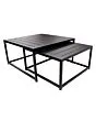 Fonteyn | Koffietafel Set 2 Stuks Vierkant | Zwart