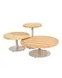 4 Seasons Outdoor | Bijzettafel Volta Teak Ø45 cm x 55(h) cm | Latte