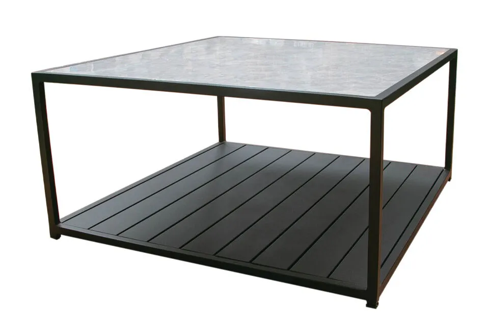Fonteyn | Koffietafel Aluminium 90 x 90 cm | Keramisch Blad