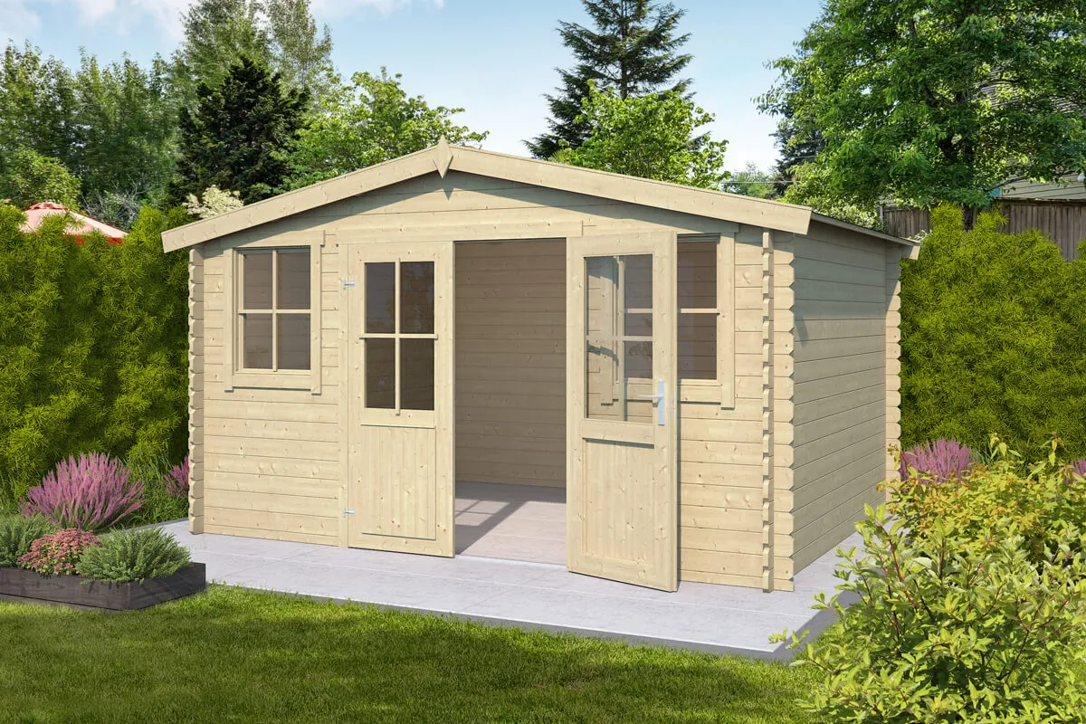 Outdoor Life Products | Tuinhuis Dallas 396 x 312 | 5 Kleuren
