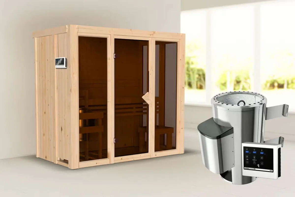 Karibu | Irava 2 Sauna | Kachel 3,6 kW Externe Bediening