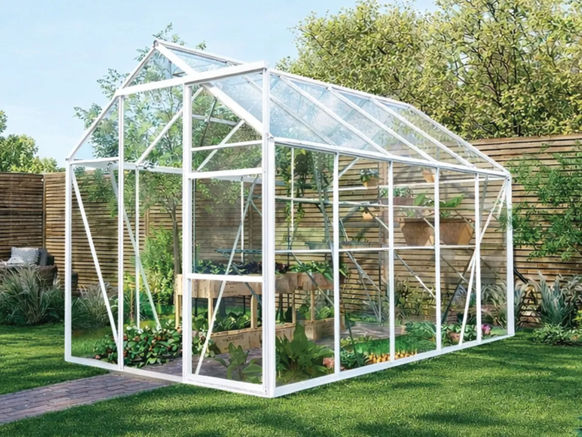 Royal Well | Kate III Tuinkas | Veiligheidsglas 3 mm | Wit