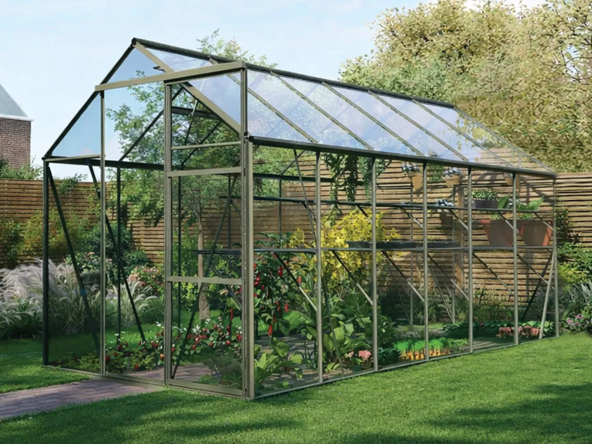 Royal Well | Kate IV Tuinkas | Veiligheidsglas 3 mm | Groengrijs