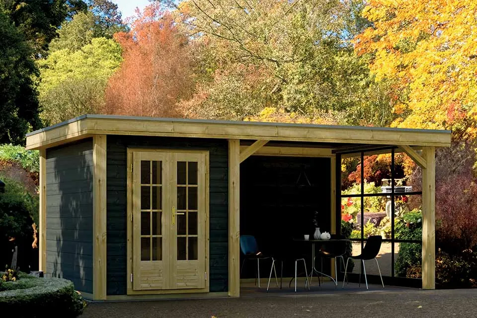 Lugarde | Lariks tuinhuis met overkapping PSL87