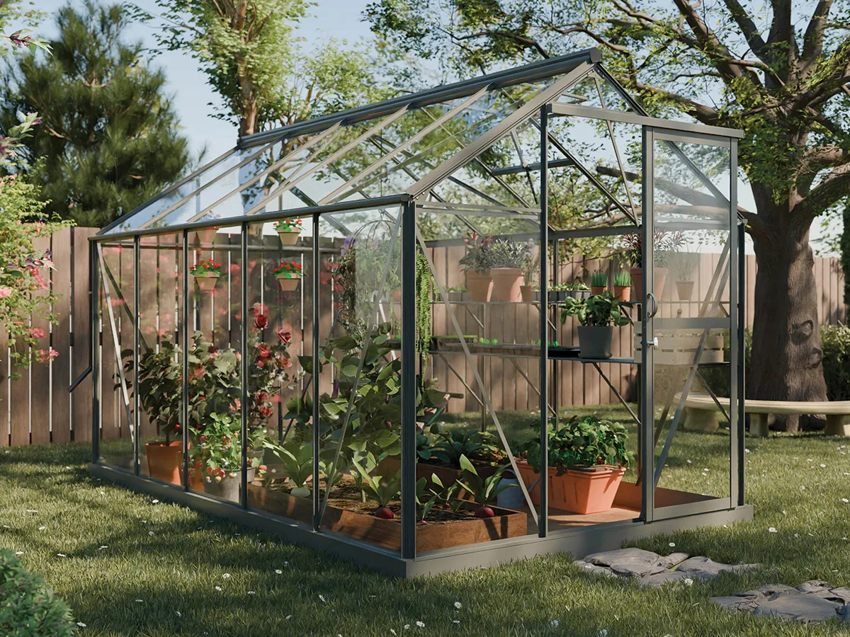 Royal Well | Mary III Tuinkas | Veiligheidsglas 3 mm | Groengrijs