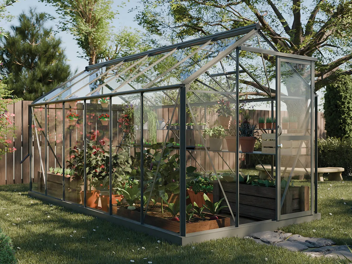 Royal Well | Mary IV Tuinkas | Veiligheidsglas 3 mm | Groengrijs