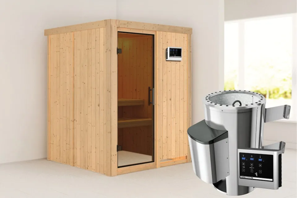 met Saunakachel 3,6 kW met Externe Bediening