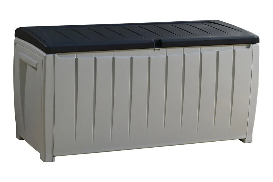 Keter - Novel - kussenbox - 340 liter - Kunststof - 124 x 62.5 x 125 cm grijs/zwart
