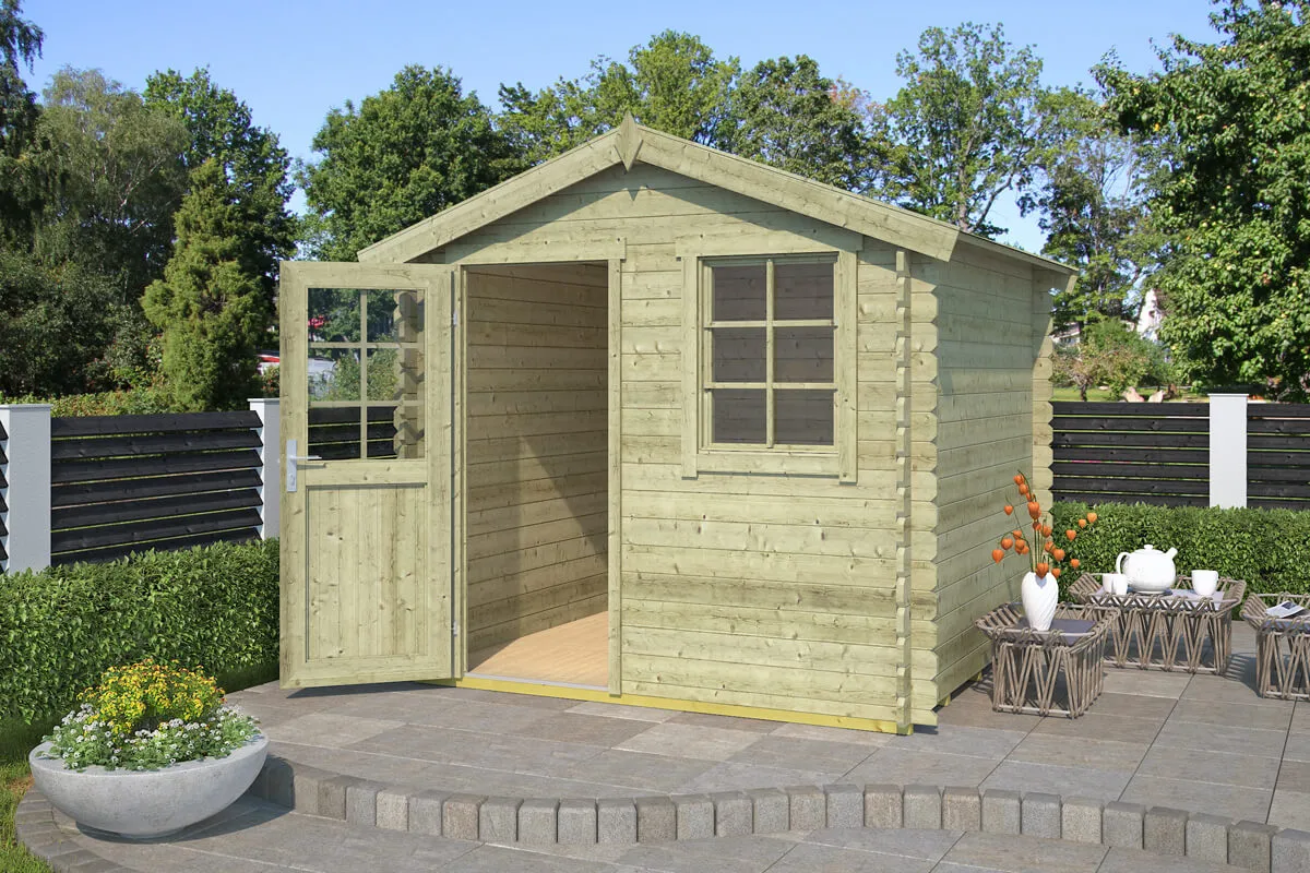 Outdoor Life Products | Tuinhuis Wels 230 x 230 | Geïmpregneerd | Olijfgroen