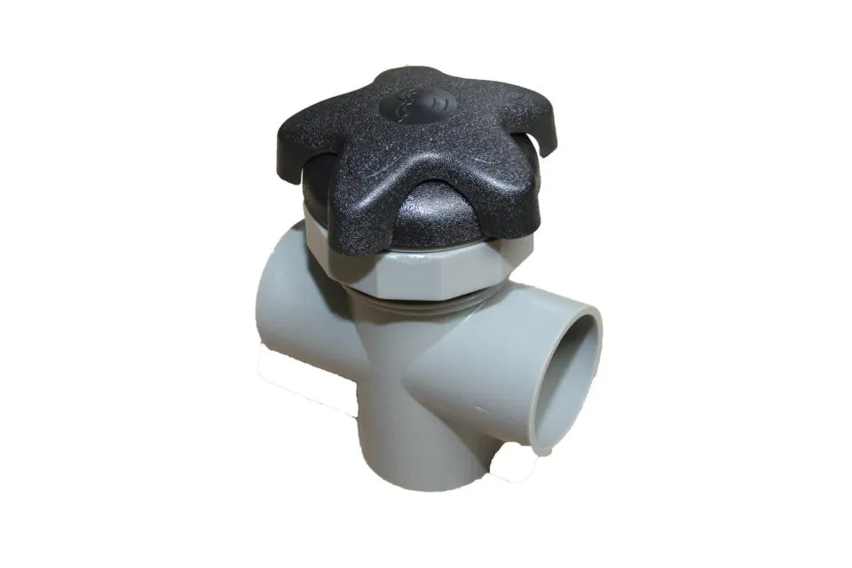Passion | Diverter Valve - 2 S x 2" S x 2" S, Star Handle, Black"