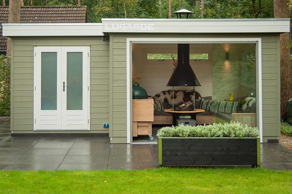 Lugarde | Tuinhuis met overkapping op maat PR32
