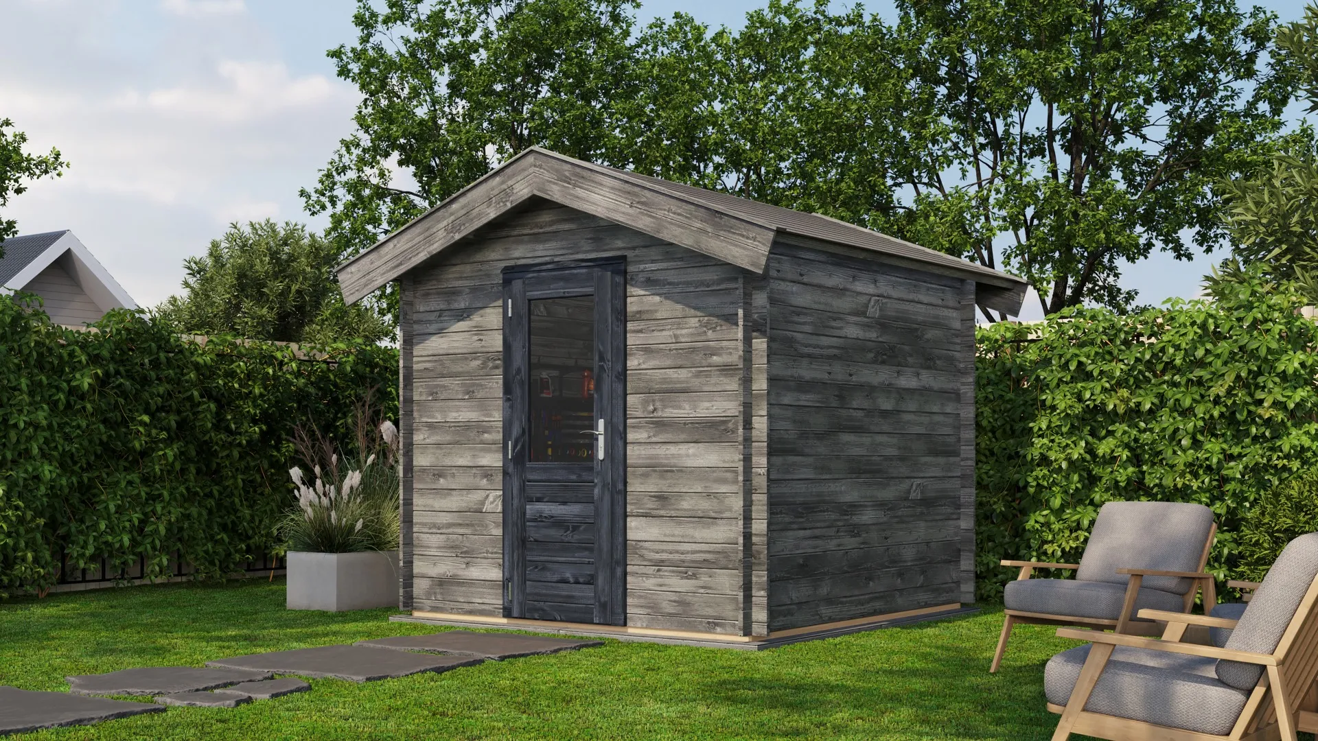 Lugarde Select | Tuinhuis Hengelo 250 x 250 | Keteldruk Grijs
