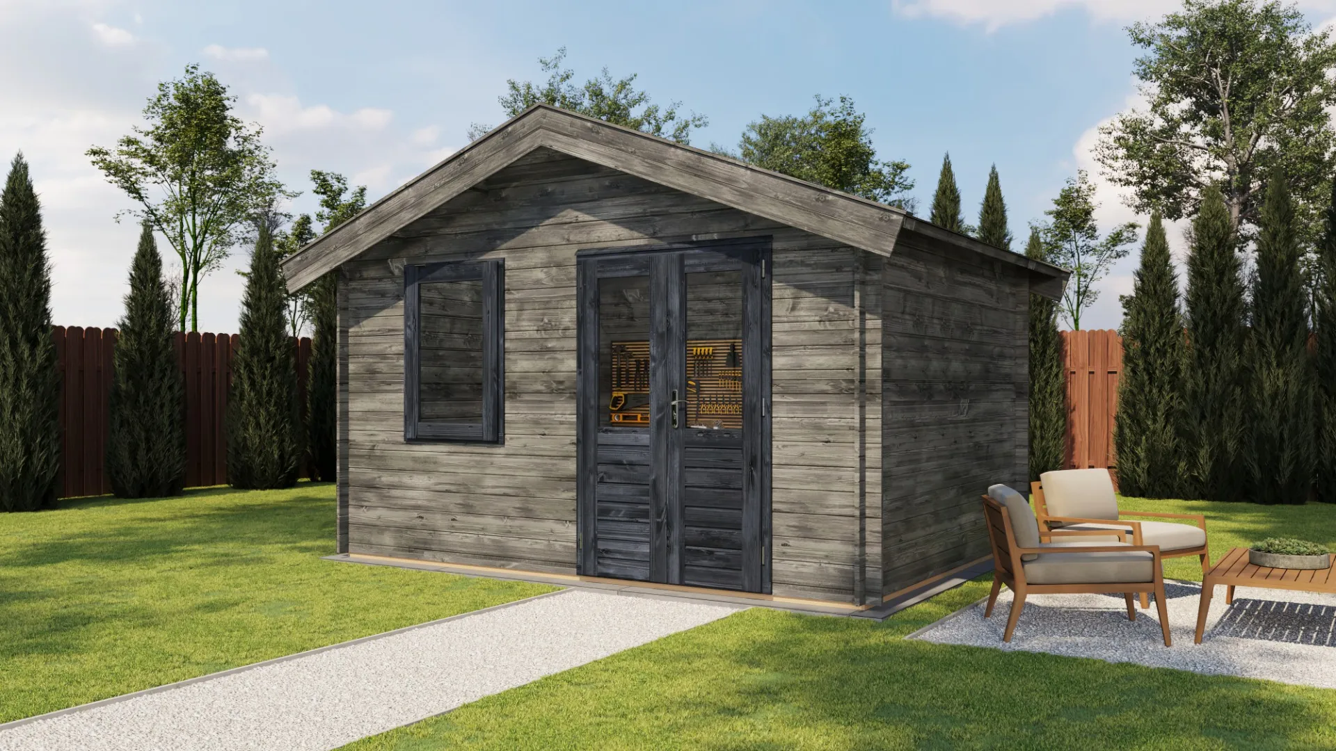 Lugarde Select | Tuinhuis Brummen 400 x 300 | Keteldruk Grijs