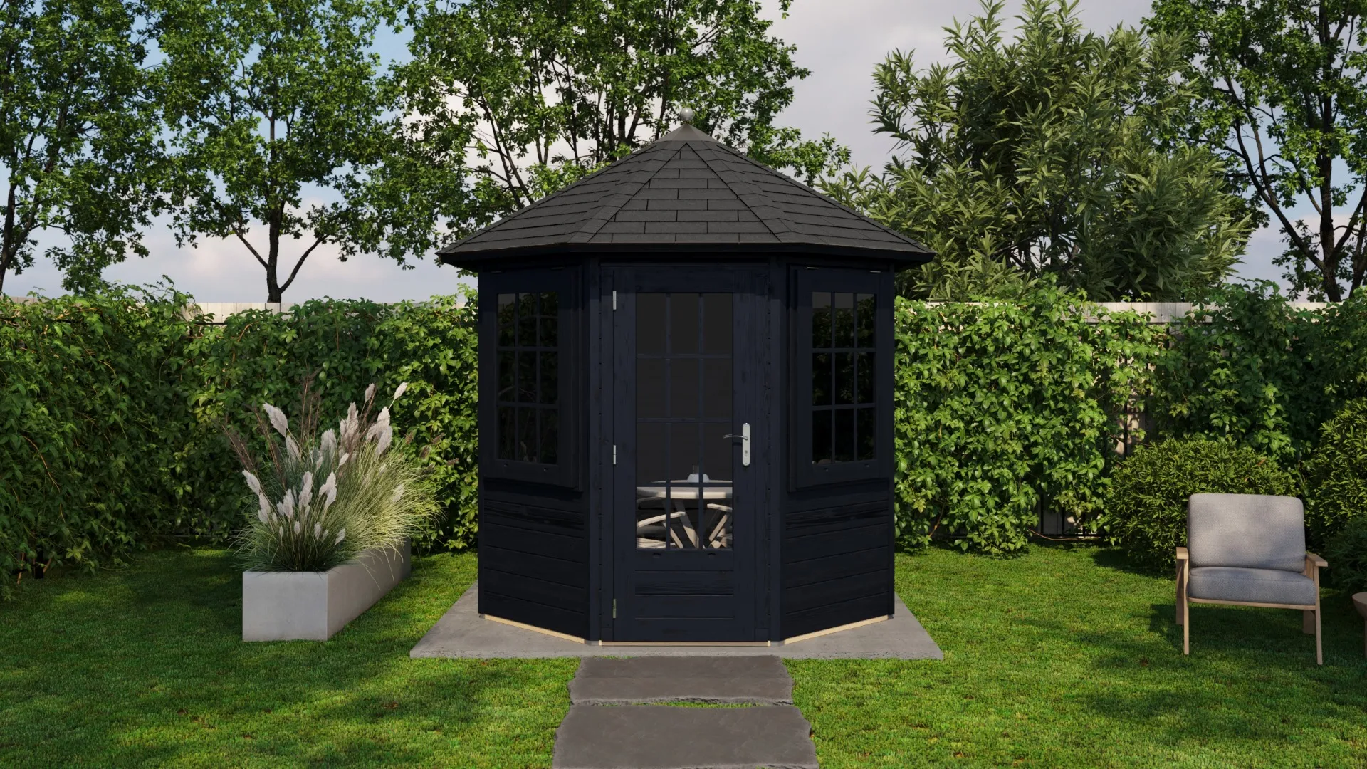 Lugarde Select Prima tuinhuis Zaandam Ø250x - Zwart