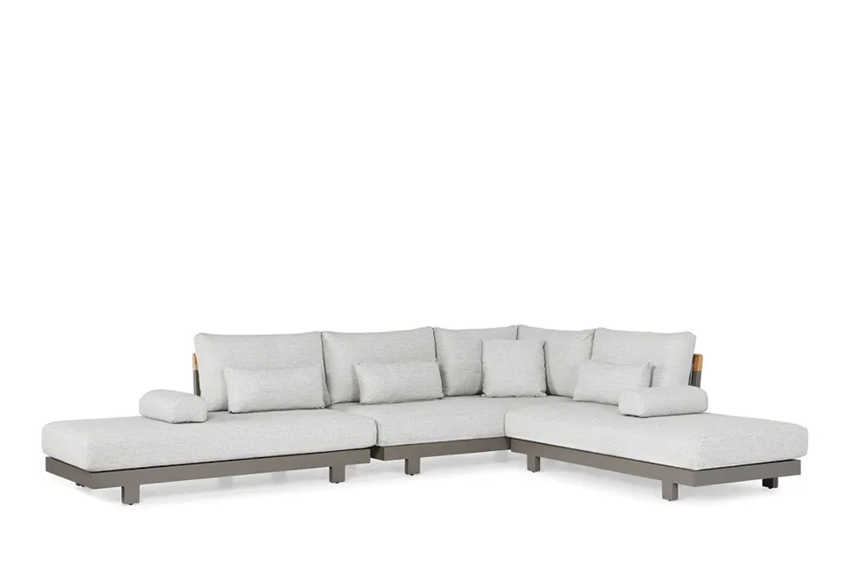 SUNS | Loungeset Pesaro | SB | Soft Grey Mixed Weave