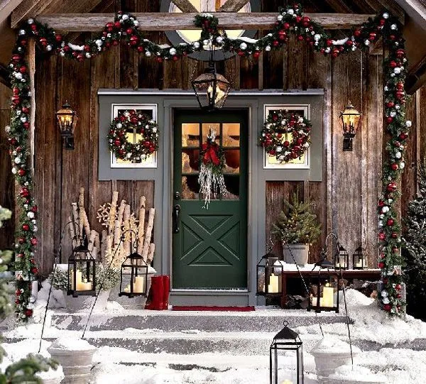 De kerst veranda